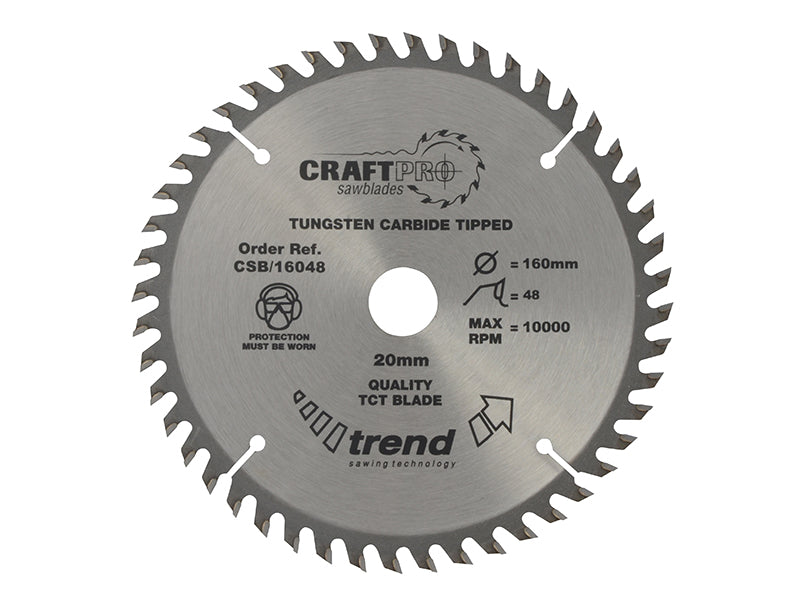 Trend CraftPro Circular Saw Blade 160mm x 48T x 20mm