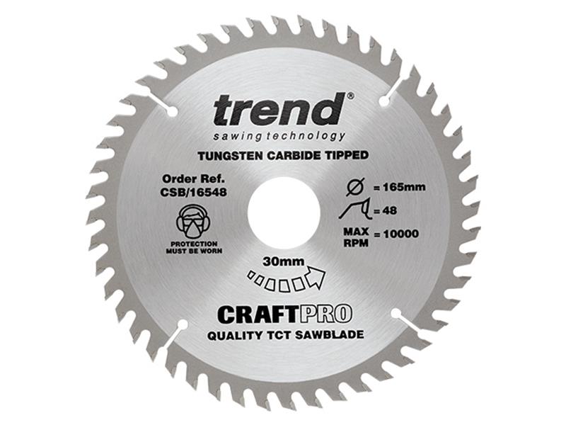 Trend CSB/16548 CraftPro Saw Blade 165 x 30mm x 48T