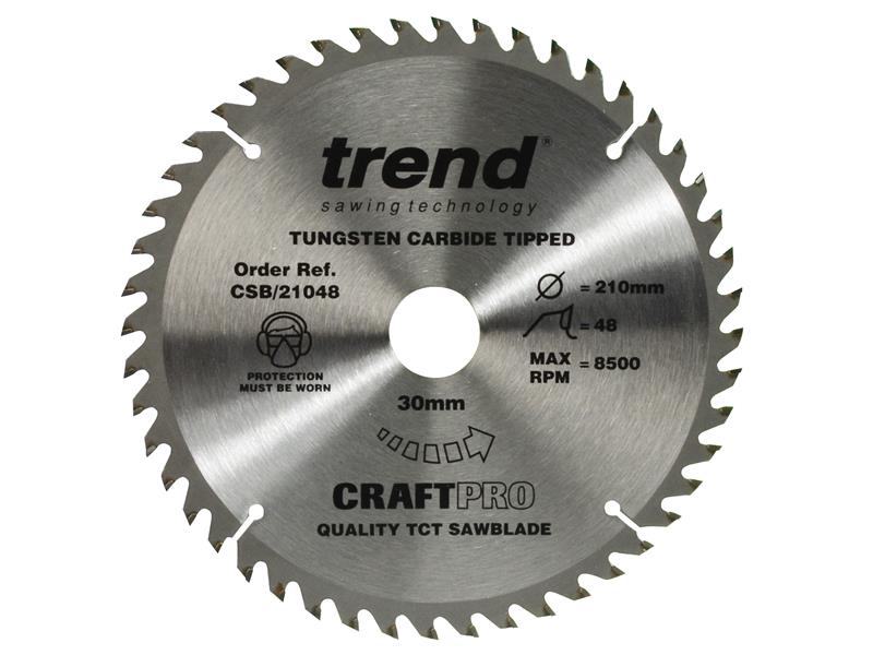 Trend CSB/21048 Craft Pro Saw Blade 210 x 30mm x 48T