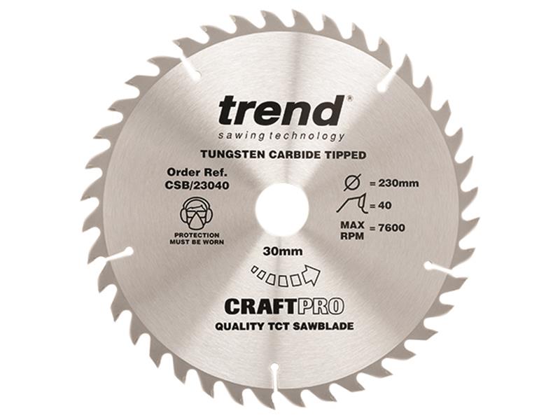 Trend CSB/23040 Craft Pro Saw Blade 230 x 30mm x 40T