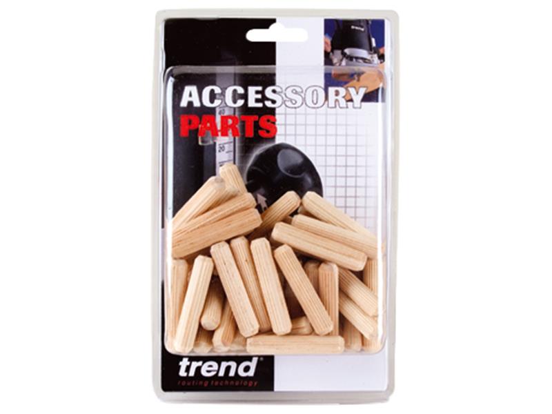 Trend DWL/2/50 Dowels 8 x 30mm (Pack 50)