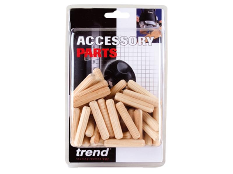 Trend DWL/3/50 Dowels 8 x 40mm (Pack 50)