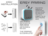 UNI-COM PORTABLE & PLUG-IN DOOR CHIME SET WHITE
