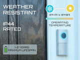 UNI-COM PORTABLE & PLUG-IN DOOR CHIME SET WHITE