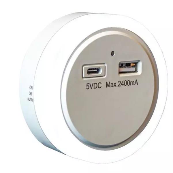 UNI-COM NIGHT LIGHT AND USB CHARGER