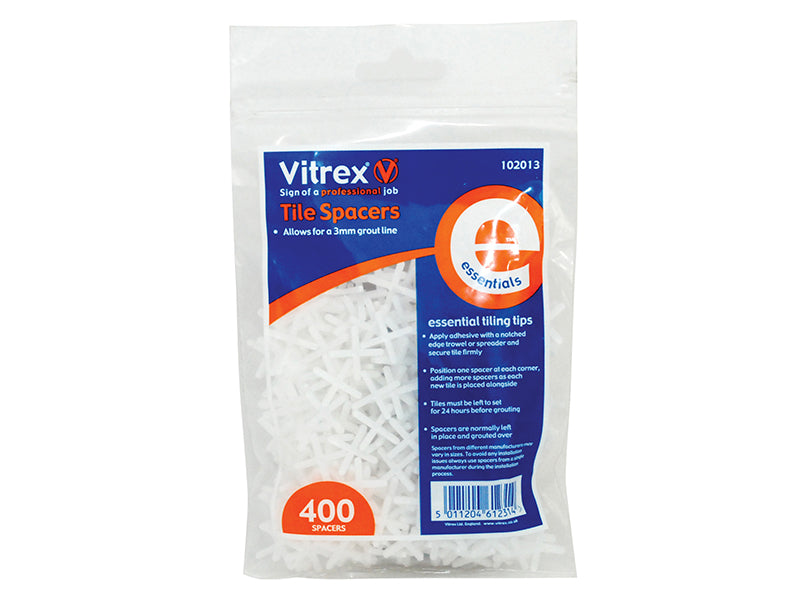 Vitrex Essential Tile Spacers 3mm (Pack 400)