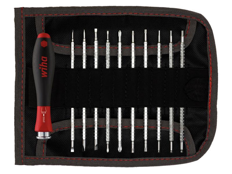 Wiha SYSTEM 4 SoftFinish® Interchangeable Screwdriver Set, 12 Piece