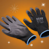 XMS Scan Black PU Dipped Gloves (5 Pairs)