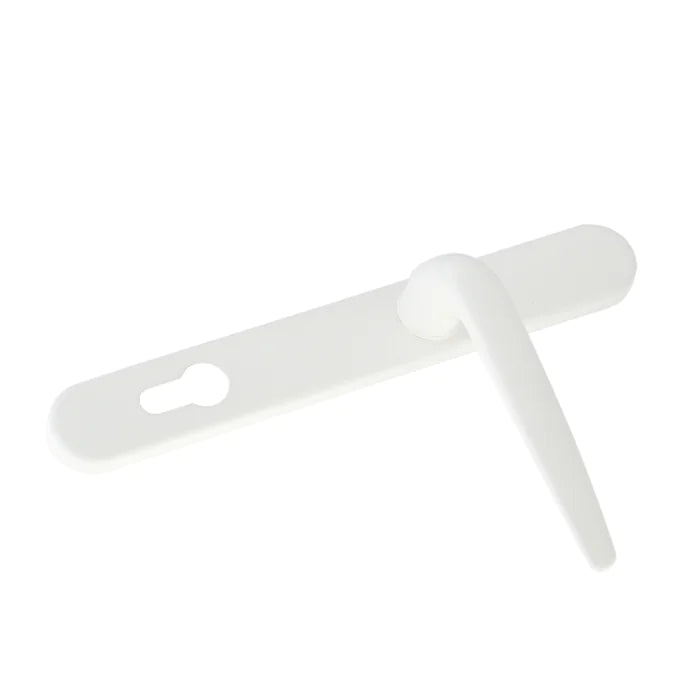 YALE ESSENTIALS SHORT BACKPLATE DOOR HANDLE WHITE