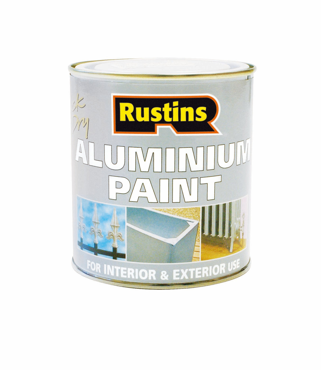 RUSTINS 500ML QUICK DRY ALUMINIUM PAINT