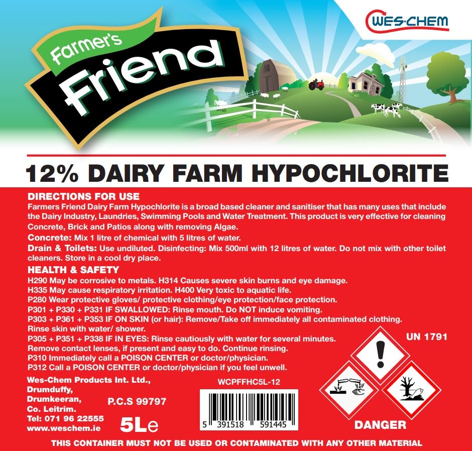 FARMERS FRIEND HYPOCHLORIC 5L 12%