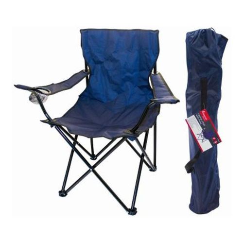 REDWOOD CANVAS CHAIR WITH ARMS - BLUE