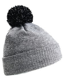 HEATHER GREY/BLACK B450 BEANIE