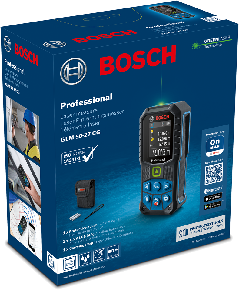 BOSCH GLM 50-27 CG LASER MEARURE GREEN BEAM