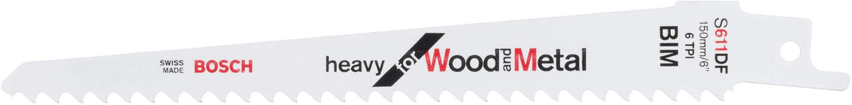 S611 DF5PK BOSCH RECIP BLADE HEAVY WOOD @ METAL