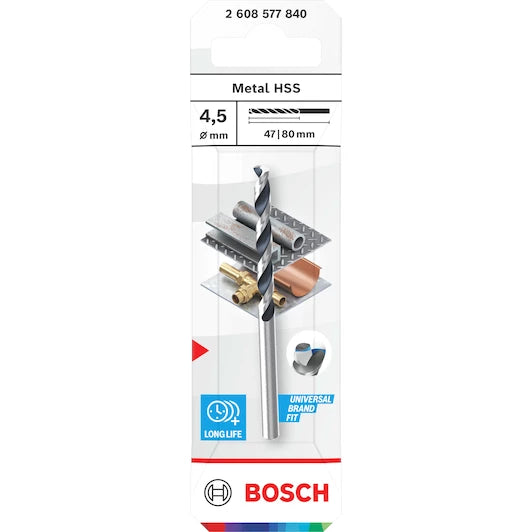 BOSCH METAL HSS CYL 4.5MM 1PC