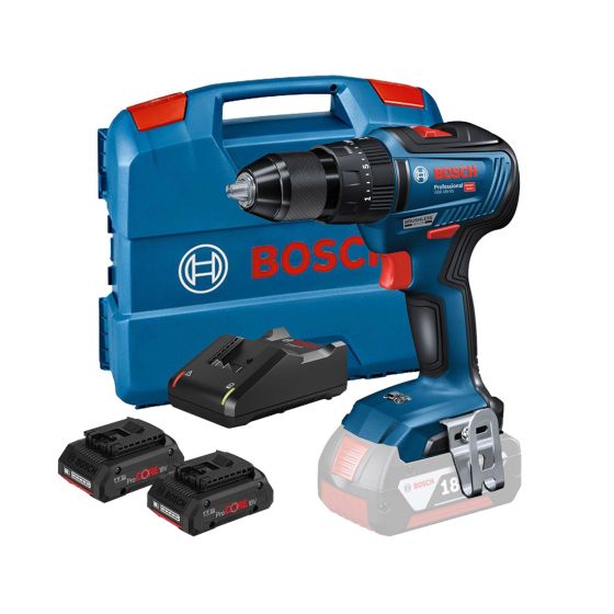 BOSCH GSB18 - 55 2 X 4AH 18V COMBI DRILL