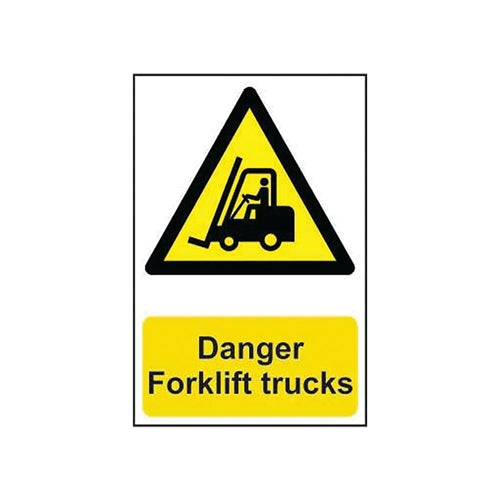 DANGER FORKLIFT TRUCKS - PVC (200 X 300MM)