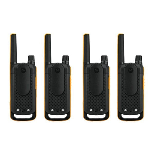 MOTOROLA TALKABOUT T82  2-WAY WALKIE TALKIE RADIO QUAD PACK YELLOW / BLACK