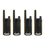 MOTOROLA TALKABOUT T82  2-WAY WALKIE TALKIE RADIO QUAD PACK YELLOW / BLACK