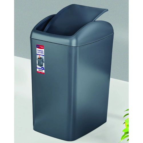 SWING LID BIN ANTHRACITE 40LTR