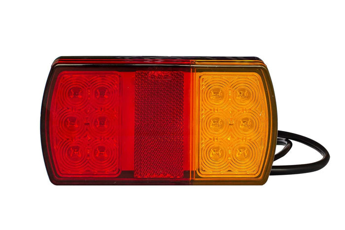 UNIVERSAL 4 FUNCTION LED SQUARE REAR TRAILER LIGHT