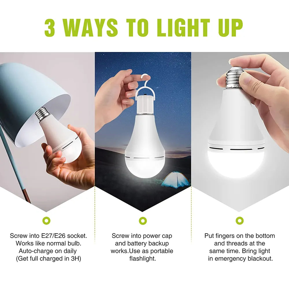 AVRON 12W E27 SCREW-IN RECHARGEABLE LIGHT BULB