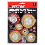 DEKTON ROTARY WIRE WHEEL & CUP BRUSH SET