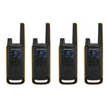 MOTOROLA TALKABOUT T82  2-WAY WALKIE TALKIE RADIO QUAD PACK YELLOW / BLACK