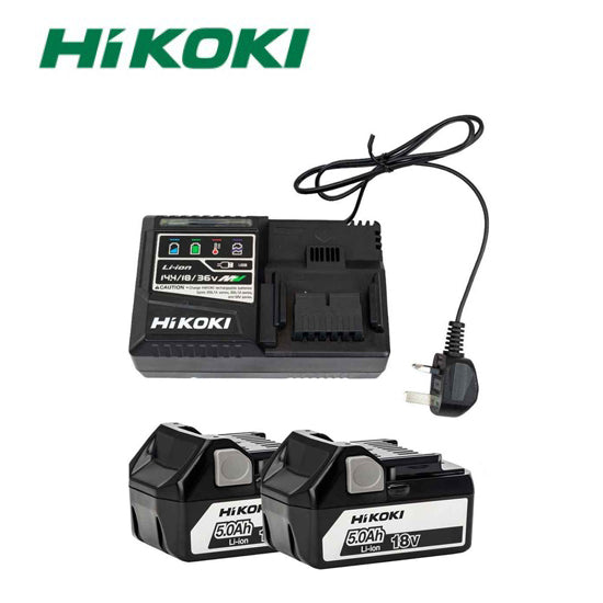 HIKOKI 18V STARTER PACK  ( 2 BATTERIES BSL1850 AND 1 CHARGER UC18YSL3)