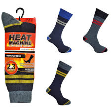 MENS HEAT MACHINE TWISTED YARN SOCKS