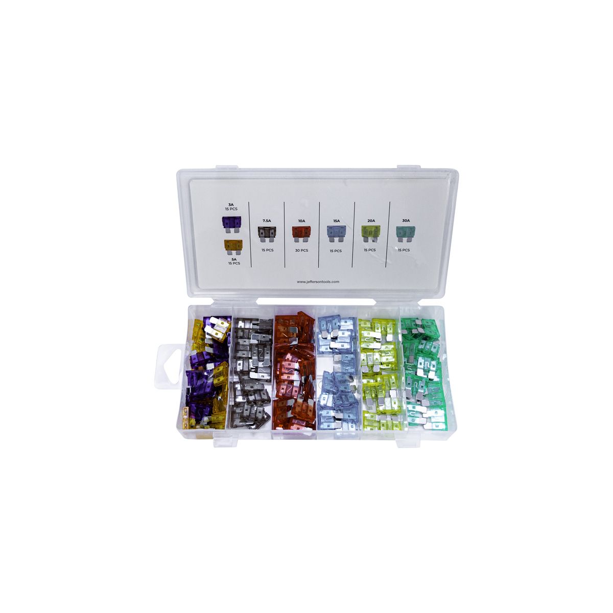 JEFFERSON 120PC AUTOMOTIVE STANDARD BLADE FUSE ASSORTMENT