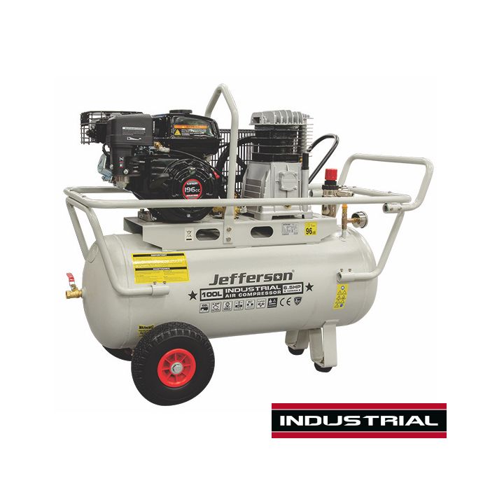 Jefferson 100 Litre 6.5HP 10 Bar Petrol Compressor