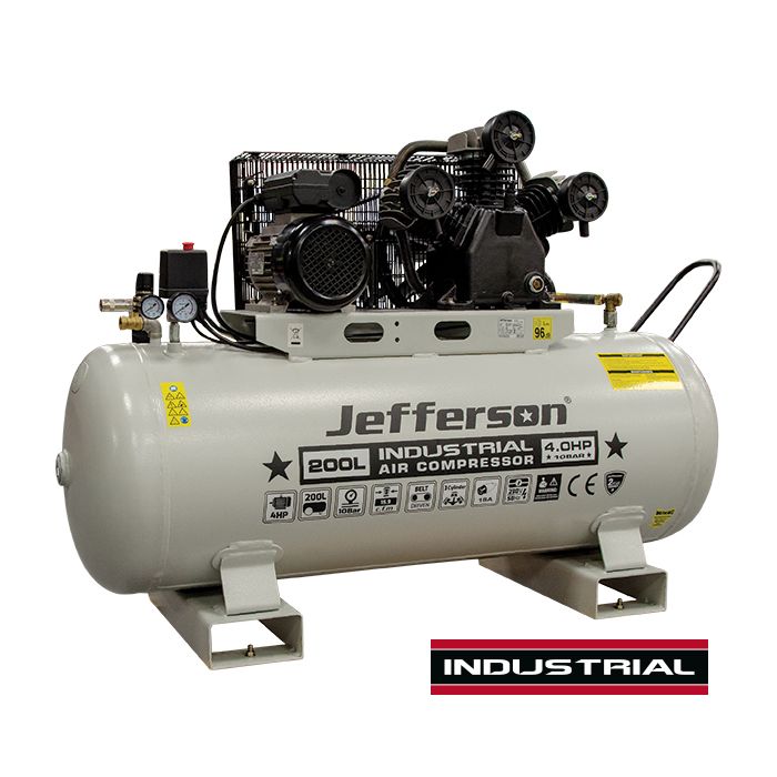 Jefferson 200 Litre 4HP 10 Bar Compressor (230V)