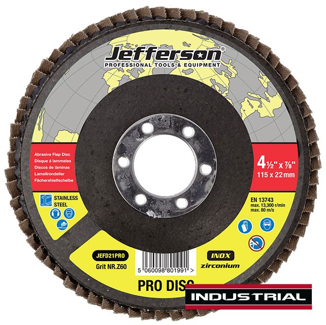 JEFFERSON 4.5" FLAP DISK 80 GRIT - Watson Hire