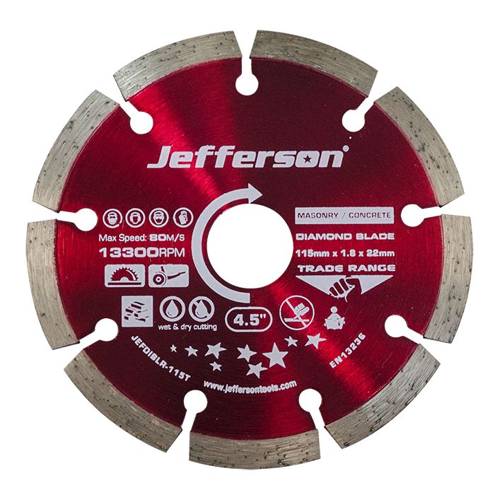 JEFFERSON 115MM DIAMOND BLADE TRADE (RED)