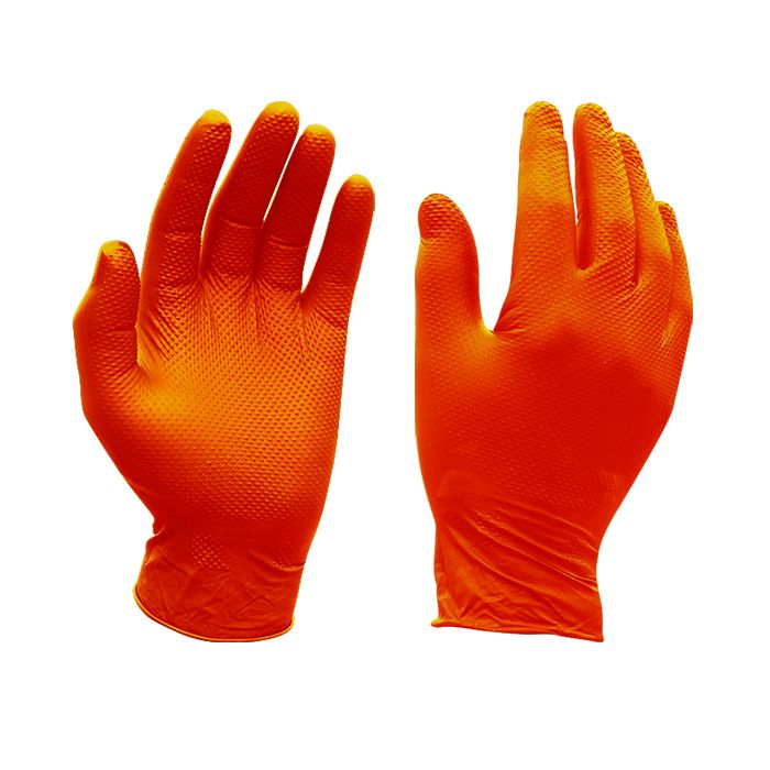 JEFFERSON ORANGE GECKO GRIP NITRILE GLOVES XL