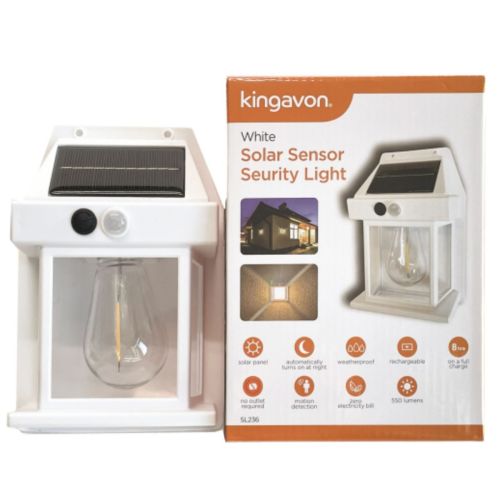 SOLAR SENSOR SECURITY LIGHT - W