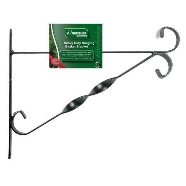 KINGFISHER 12" HANGING BASKET BRACKETS BLACK