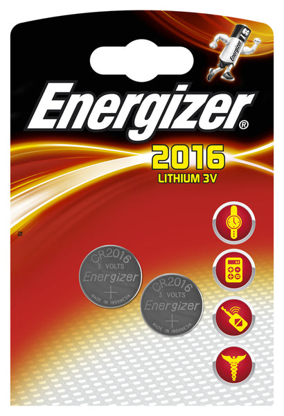 ENERGIZER LITHIUM BATTERY CR2016 (2PK)