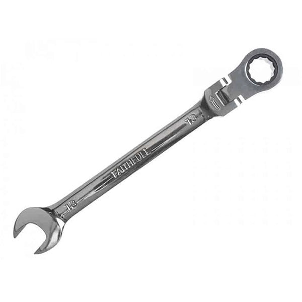 Faithfull Ratchet Combination Spanner Flex Head CV 13mm