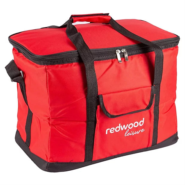 REDWOOD LARGE 30L COOL BAG WITH SHOULDER STRAP - RED