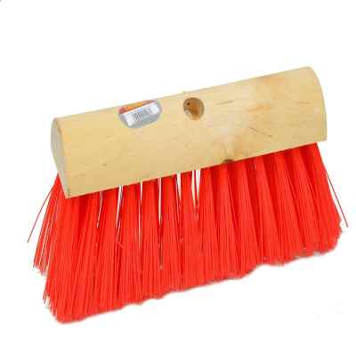 BASS BROOM HEADS RED NYLON NO 7 YARD BRUSH 14"