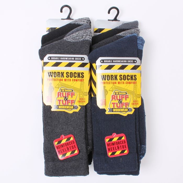 3 PACK RUFF & TUFF WORK SOCKS