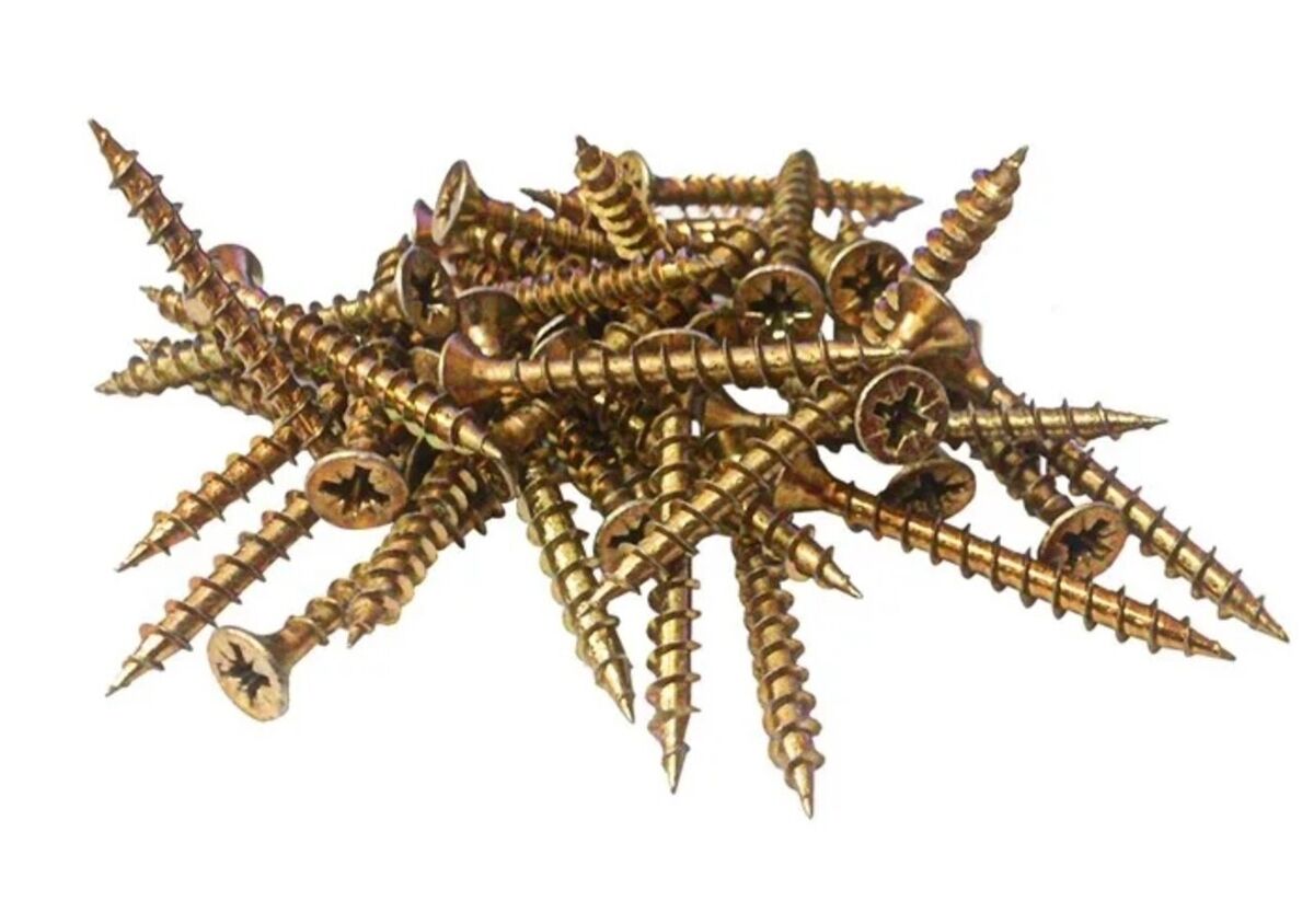 M4X50 YELLOW POZI CHIPBOARD SCREW 200BOX FT