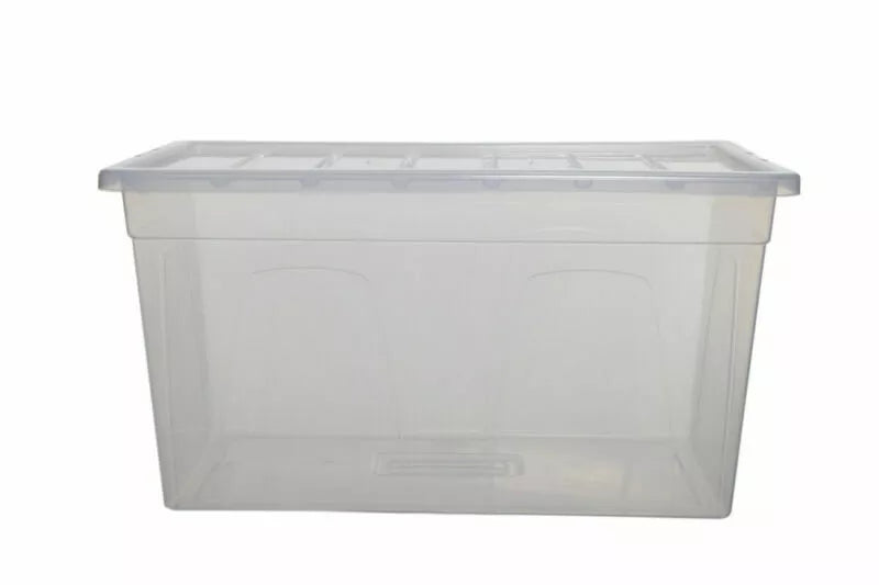 WHITEFURZE 75 CM 96 LTR STORAGE BOX CLEAR