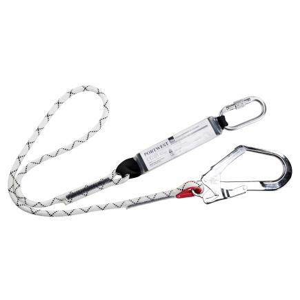 PORTWEST SINGLE KERNMANTLE RESTRAINT LANYARD 1.8M - WHITE