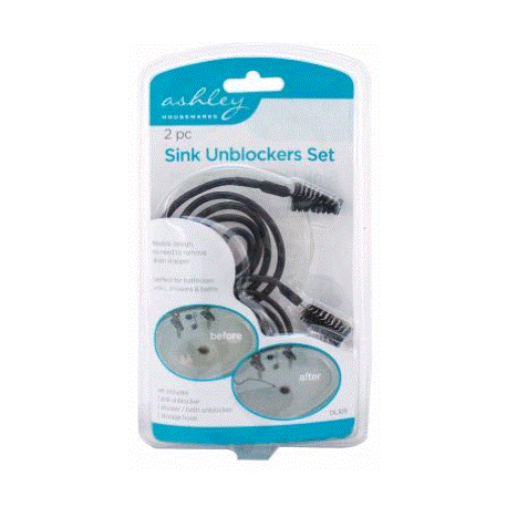 ASHLEY HOUSEWARES SINK UNBLOCKER 2PC