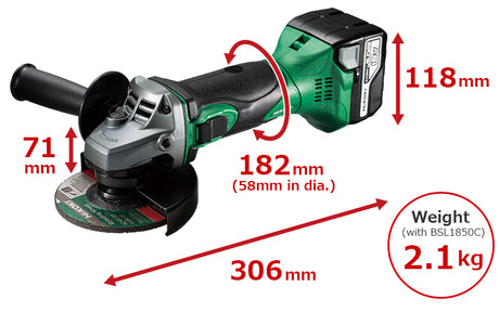 HIKOKI 18V Cordless Disc Grinder