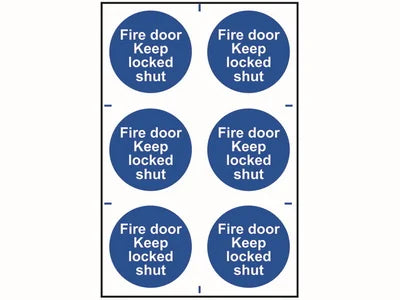FIRE DOOR KEEP LOCKED SHUT - PVC (200 X 300MM) - Watson Hire